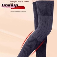 GOSSIP Leg Warmers, Cashmere Wool Protector Knee Brace Pads, Hight Quality Black/Grey KneeCap Knee W