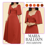 Modern Maria Filipiniana Dress Maria Puff Sleeves Dress Bridesmaids Dress Taytay Supplier