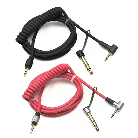 Replacement 3.5mm 6.5mm Aux Audio Extension Cable Compatible With Beat By Dr.Dre Solo Studio Pro Det