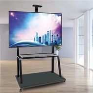 TV Floor Stand 40-100 Inch Universal Large Screen Cart High Load-Bearing Punch-Free TV Mobile Rack-Floor-to-Ceiling TV Stand Free Punching Monitor Base Mount