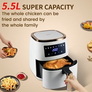 Digital Touch Screen Multi-Function Deep Fryer Automatic Electric 5.5L Air Fryer Without Oil Health Oven Toaster Convection Oven