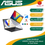 ASUS Vivobook A1605V-APMB035WS/APMB036WS (Intel C5-120U/16GB DDR4/512GB NVME/INTEL UHD) Cool Silver 