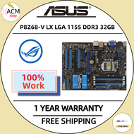 ใช้สำหรับ ASUS P8Z68-V เมนบอร์ด LX LGA 1155 DDR3 32GB สำหรับ Intel Z68 P8Z68-V LX Desktop เมนบอร์ดบอร์ดระบบ SATA III PCI-E X16