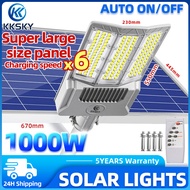 KKSKY 1000 Watts 2-3 Sides Solar Lights With Solar Panel Outdoor Waterproof Heavy Duty Aluminium She