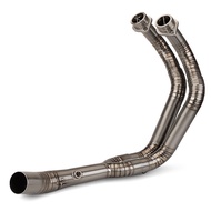 MT07 Titanium Motorcycle Exhaust Muffler Modified Front Pipe Slip-On Muffler Exhaust For MT-07 2014 