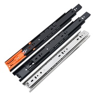 [Drawer Rail Slide] Stainless Steel Drawer Rail Three-Section Damping Cushioning Silent Slide Rail F