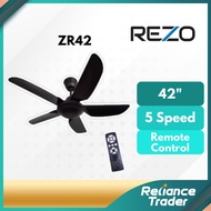 Rezo 42“ Heavy Duty AC Motor Ceiling Fan Remote Control AX 42 / Baby Fan R/C ZR42