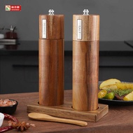 Cylindrical Grinder Acacia Wood Pepper Grinder Ceramic Core Manual Pepper Grinder Pepper Grinder