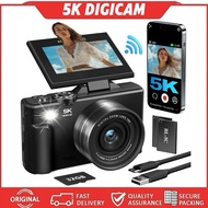 HOT🔥 5K Digital Camera 75MP CCD 180°Flip Screen 18X Vlogging Camera 5K 180° Flip Screen Selfile Vedi