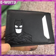 E-WOITD Leather Bat Wallet Personalized Superhero Mask Card Holder Bat ID Heroic Wallet Gift E-WOITD