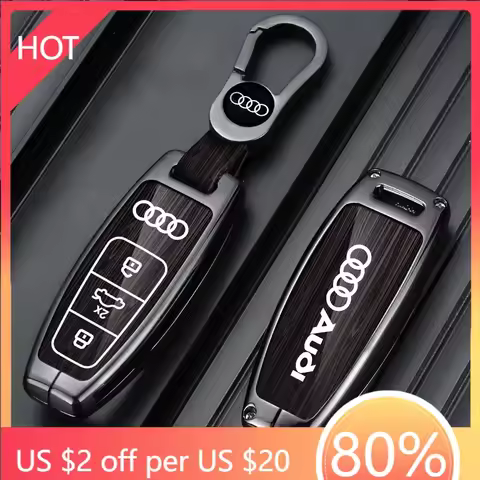 2025 Hot Fashion Leather Car Remote Key Case Cover Shell Keyless For Audi A6 A7 A8 E-tron Q5 Q7 Q8 C
