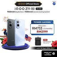 New Arrivals iQOO Z11 5G 24*(12+12)+256GB 9020mAh 90W 7k mm² Icecore Cooling 144Hz 1.5K AMOLED Espor