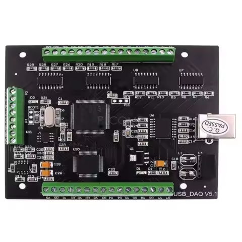 USB Synchronous DAQ Isolated 8AD 16-bit 10KHz Analog Inputs, 2DA, Isolated 8DI 8DO PWM VB VC Labview