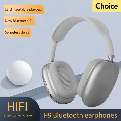 P9 Wireless Bluetooth Earphones Outdoor Sports Noise Cancelling Headset With Mic Over Ear Gaming Hea
