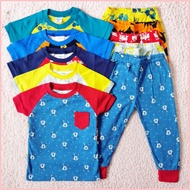 Printed Boy Terno Shirt & Jogger Pants w/ Patch "A" (1-5 y/o)