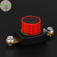 Strongaroetrtr Side Post Battery Disconnect Switch 12V-24V With Led Voltmeter Display DC 5-80V Batte