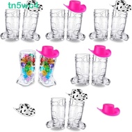 TN5WC4 24/33 Pcs Cowboy Boot Shot Glasses, Miniature Hat Food Grade Mini Plastic Boot Cups Set, Prac