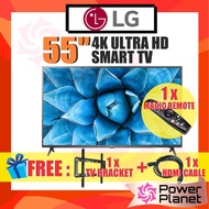 [FREE TV BRACKET & HDMI CABLE] LG 55" Active HDR Smart UHD TV 55UN731C with AI ThinQ Television with