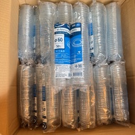 Only PET Lid Cup Cover Mouth 60 (No Cup) Without Drilling Holes EPP Used To 2 oz k-rasin Cups 50 Pie