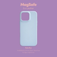 [The Local Collective] MagSafe Eco-Leather Phone Case in Baby Blue