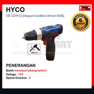 HYCO CD1239 CD1239-LI 12V Impact Cordless Driver Drill