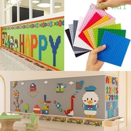 CABEZA DIY Blocks Wall, Plastic Colorful Building Blocks Base Plate, Brick Accessories Educational 16X16 Dots Wall Background Children