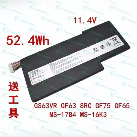 For MSI BTY-M6K MS-17B4 MS-16K3 GF63 8RC GF75 GF65 batteries