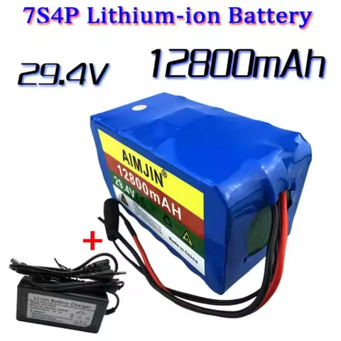 29.4V 7S4P 18650 Battery 12.8Ah 12800mAh for Electric Wheelchairs Rechargeable Lithium-ion Battery P