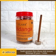 Savitri premium flora dhoop stick incense Mridaga 80 grams + holder