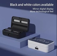 USB TWS BT 5.0 無線優雅鏡面耳塞式觸控環繞立體聲耳機有 2000mAh 移動電源功能 bmsmckp USB TWS BT 5.0 Wireless Elegant Mirror Ear