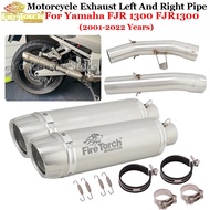 Slip On For Yamaha FJR 1300 FJR1300 2001- 2022 Motorcycle Exhaust Left And Right Escape Muffler With