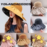 YOLA Bucket Hat Spring Summer Panama Hat Anti-UV Foldable Sun Hat