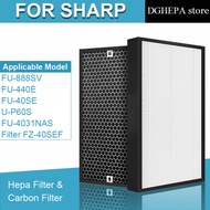 For Sharp FZ-60SEF FZ-40SEF Replacement Air Purifier HEPA Carbon Filter for FU-888SV FU-440E FU-40SE