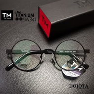 กรอบแว่นตาทรงกลม ไทเทเนี่ยม Toni Morgan รุ่น LIN341 สีดำ Black Matt น้ำหนักเบา