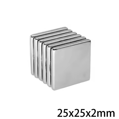 25x25x2 Block Powerful Magnet Thick Bulk Sheet Neodymium Magnetic 25x25x2mm Strong Permanent NdFeB M