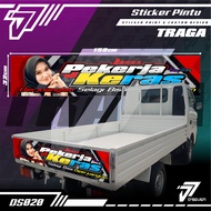 Stiker Decal  Pintu Bak Belakang Pick Up ISUZU TRAGA Custom Keren BISA REQUEST Gambar Kata-kata dll 