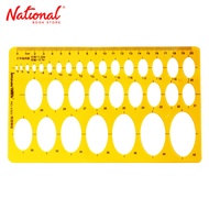 Jinsihou Ellipse Template Yellow 4362 - School & Office Supplies