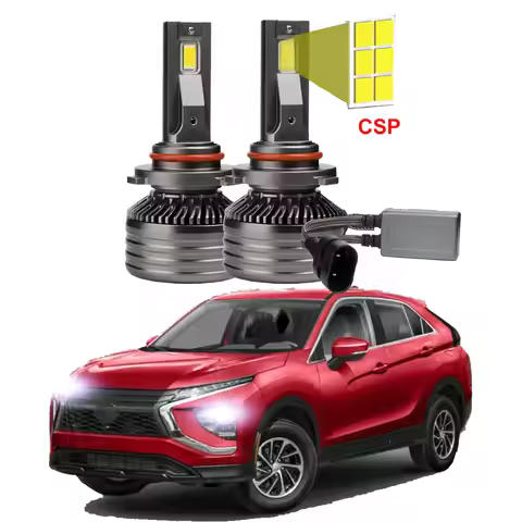 9012 HIR2 LED Headlight Bulbs 6000K White for Mitsubishi Eclipse Cross 2017-2025 Super Bright Turbo