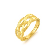 CHOW SANG SANG 999.9 24K Solid Gold Price-by-Weight Gold Ring for Women 28473R | Size Adjustable