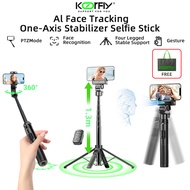 KOORFLY C16 AI Face Tracking Selfie Stick 360° Anti-shake Rotation with One-Axis Stabilizer Gimbal s