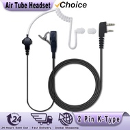 Walkie Talkie Headphone Acoustic Air Tube Earpiece Quansheng Uv K5 Uv K6 Uv 5rplus 2 Pin K Port Ptt 