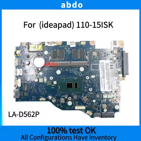 For or Lenovo Ideapad 110-15ISK Laptop Motherboard.LA-D562P Motherboard.With CPU I3 I5 I7 6th Gen.UM