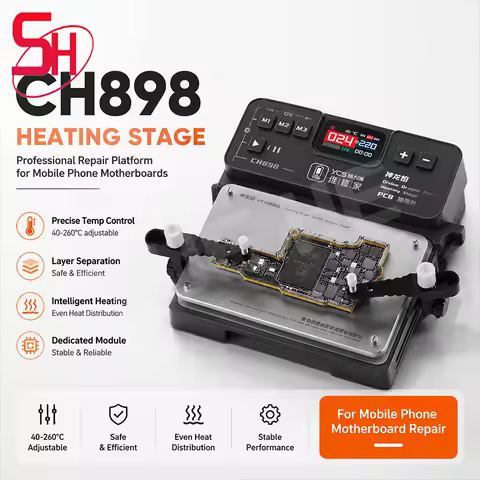YCS- CH898 Constant Temperature Heating Table 40-260℃ Adjustable PCB Motherboard Heating Station Pho