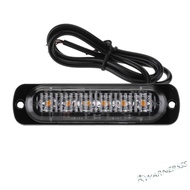 12-24V 6 LED Slim Flash Light Bar Car Vehicle Emergency Warning Strobe Lamp