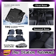 DSTWEI TPE Car Mat Car Carpet Karpet Kerete TPE compatible for TOYOTA VIOS 2014-2018