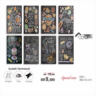 BLACKBOARD COOKIES KITCHEN WALLDECOR WALL DECORATION DISPLAY DECORATION WALL POSTER 30X16CM VINTAGE 