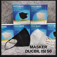 Masker Duckbill 3ply 1 Box Isi 50 Pcs / Masker Dewasa Disposable Face Mask Anti Virus