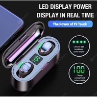【Ready Stock】Wireless Bluetooth Earphone V5.0 F9 TWS Waterproof Wireless Earbuds LED Display with Mi