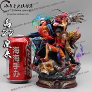 One Piece Figure Three Captains Onishima Throne Luffy Flow Wind Phantom Wano Country Statue GK Super Large Ornaments Model Play