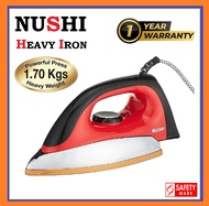 NUSHI HEAVYWEIGHT CLASSIC DRY IRON / CERAMIC SOLE PLATE / PILOT LAMP / TEMPERATURE SETTING / SG PLUG / SAFETY MARK / FAST SHIPPING